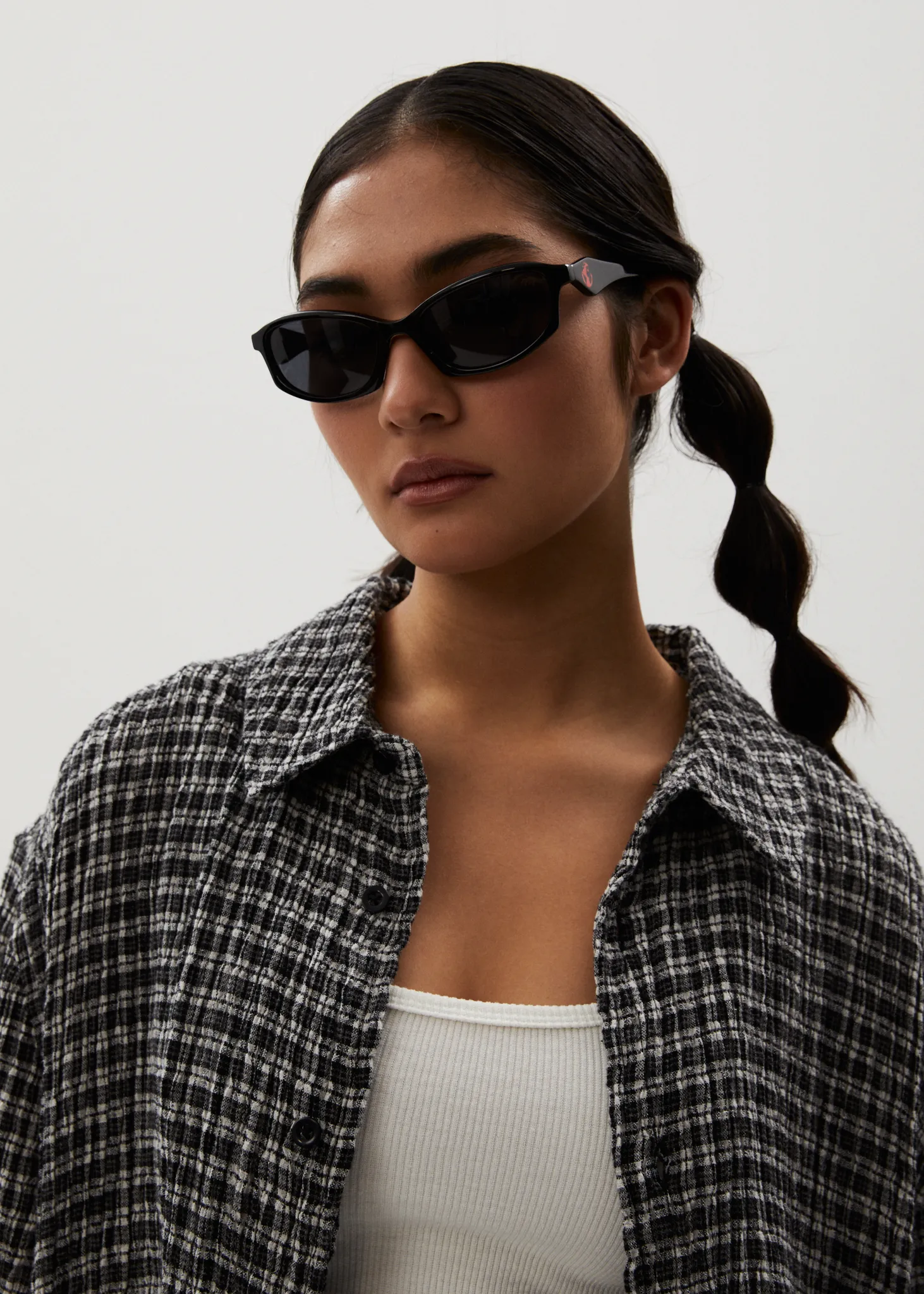 AFENDS Mens Asta - Seersucker Check Shirt - Steel Check