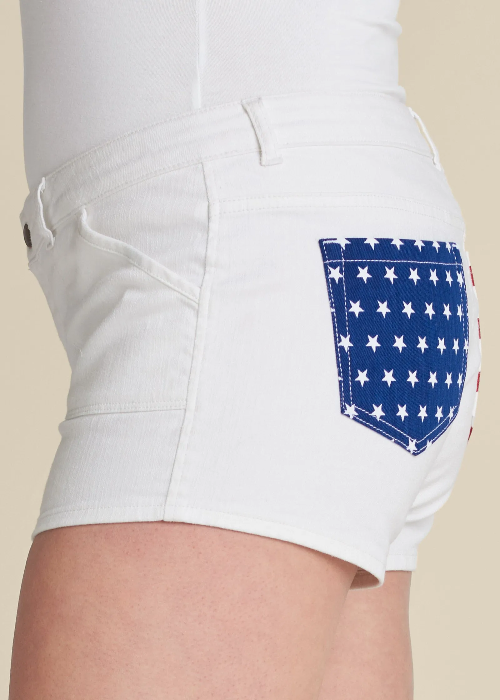 Americana Shorts - White Denim