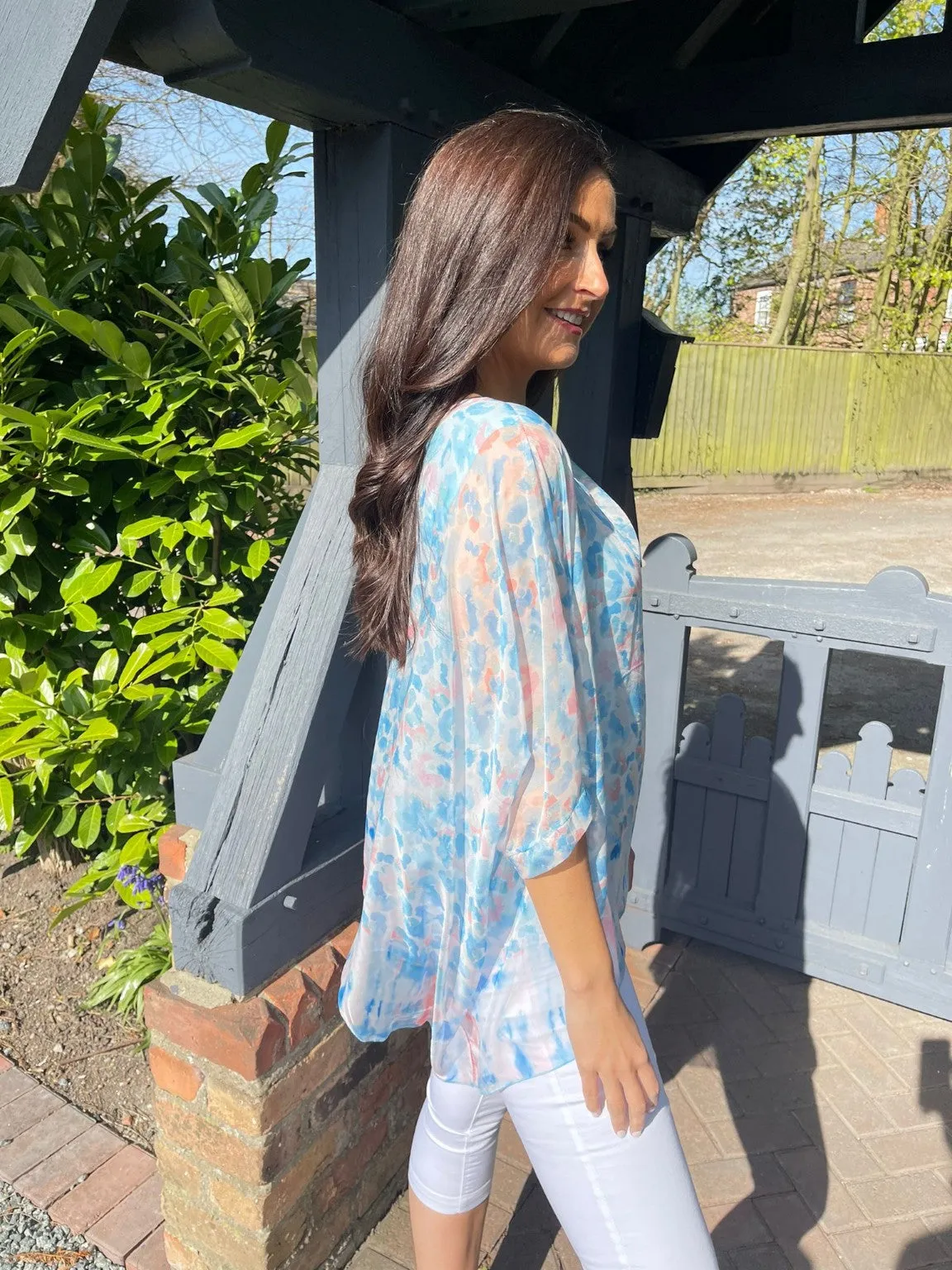 Animal Print Floaty Top Freya