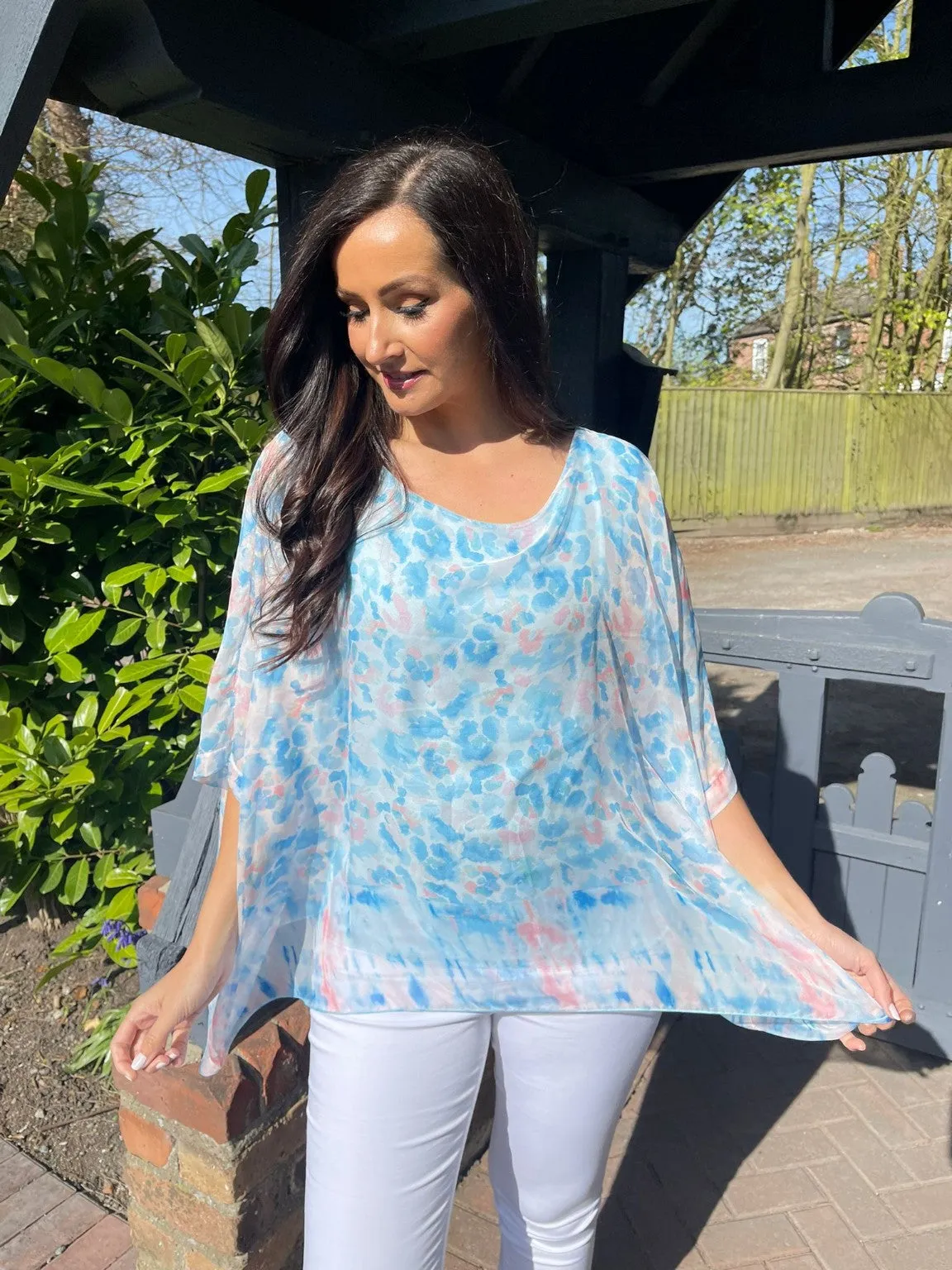Animal Print Floaty Top Freya