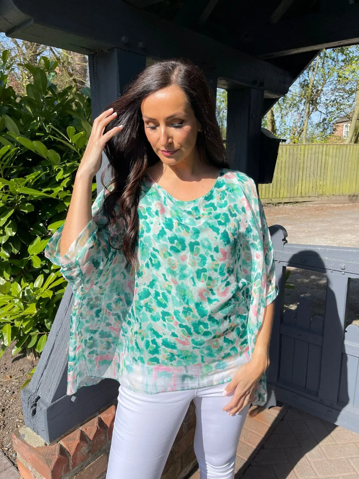 Animal Print Floaty Top Freya