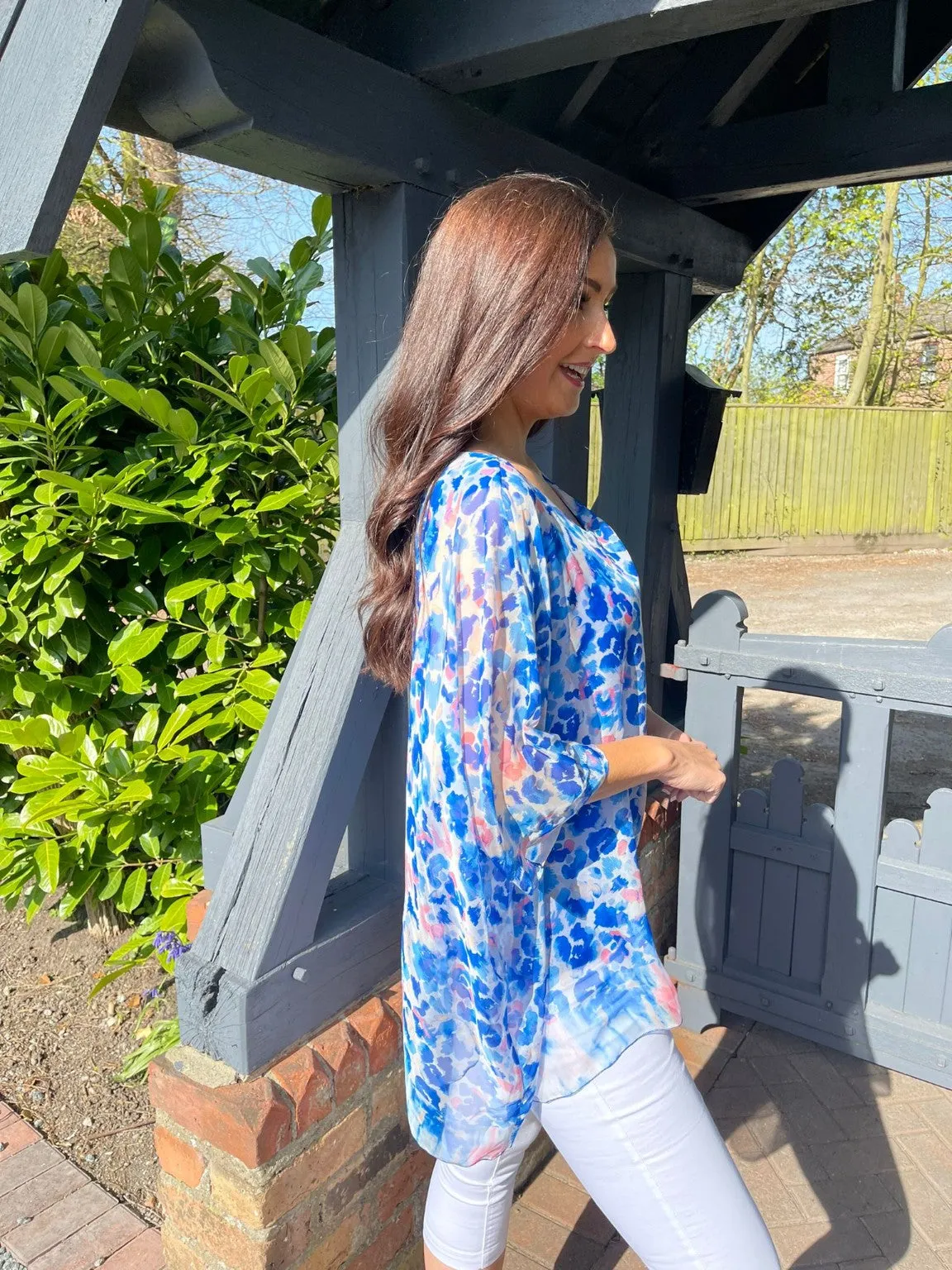 Animal Print Floaty Top Freya