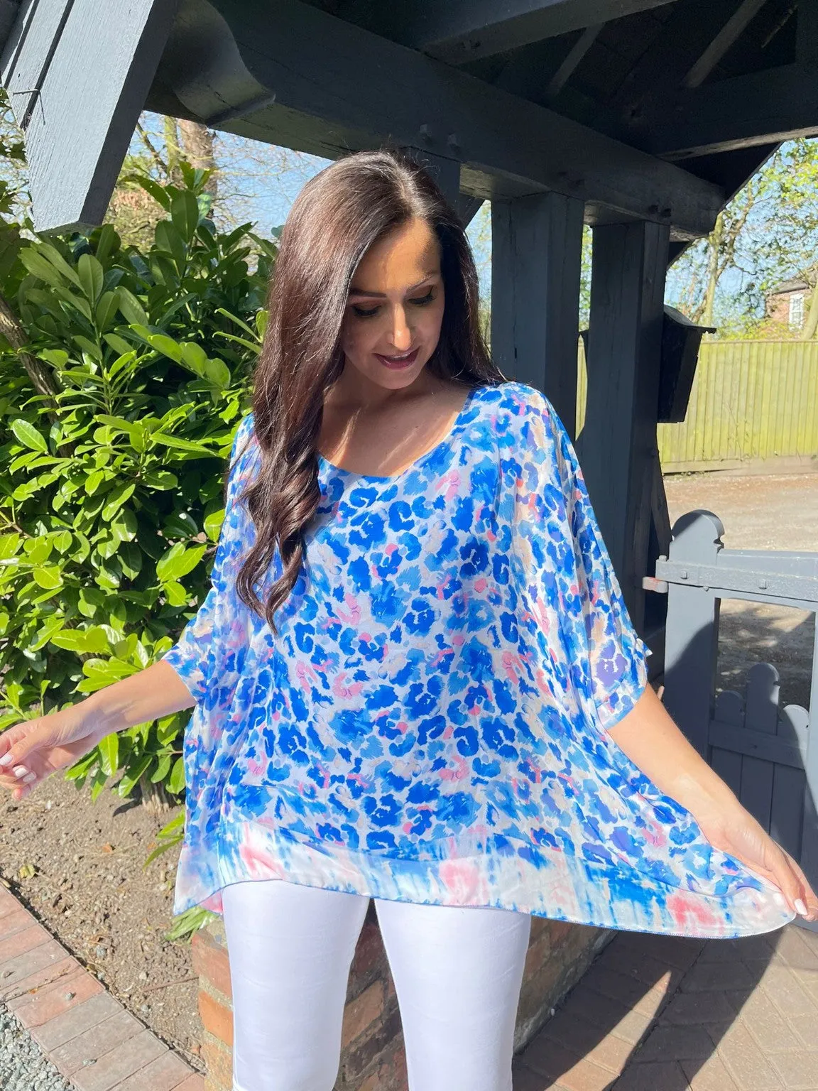 Animal Print Floaty Top Freya