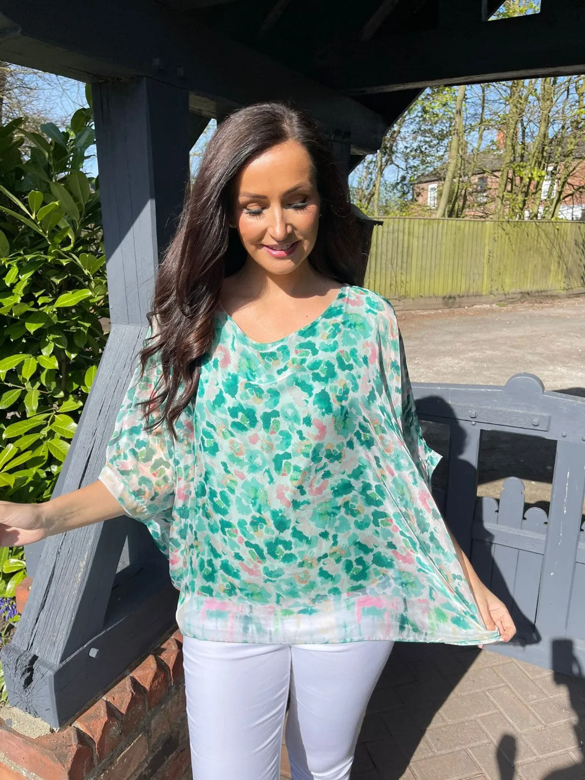 Animal Print Floaty Top Freya