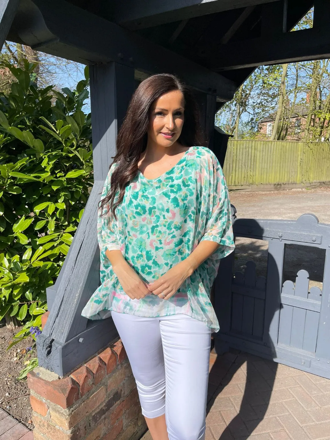 Animal Print Floaty Top Freya