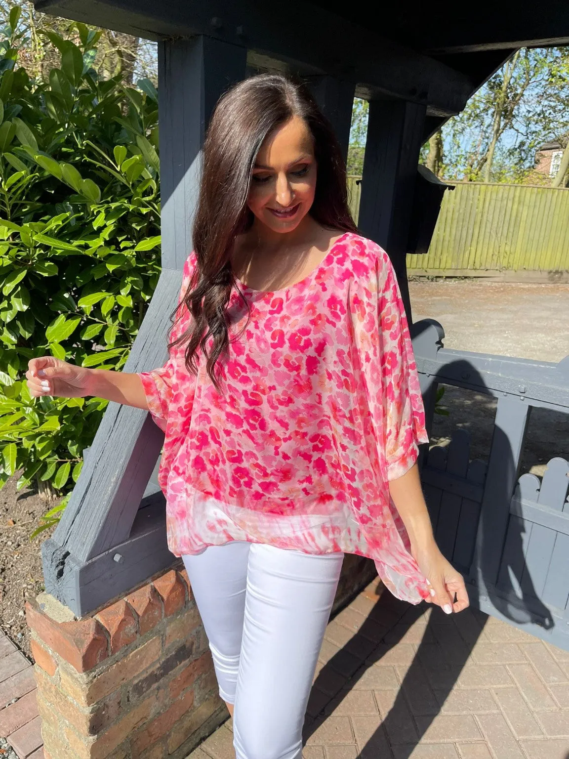 Animal Print Floaty Top Freya