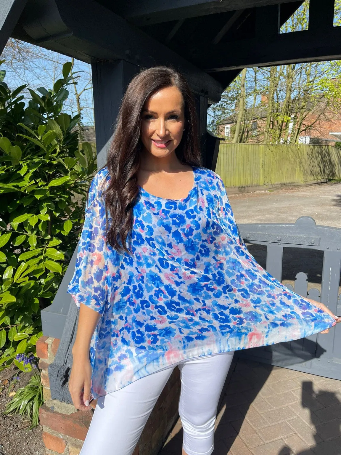 Animal Print Floaty Top Freya