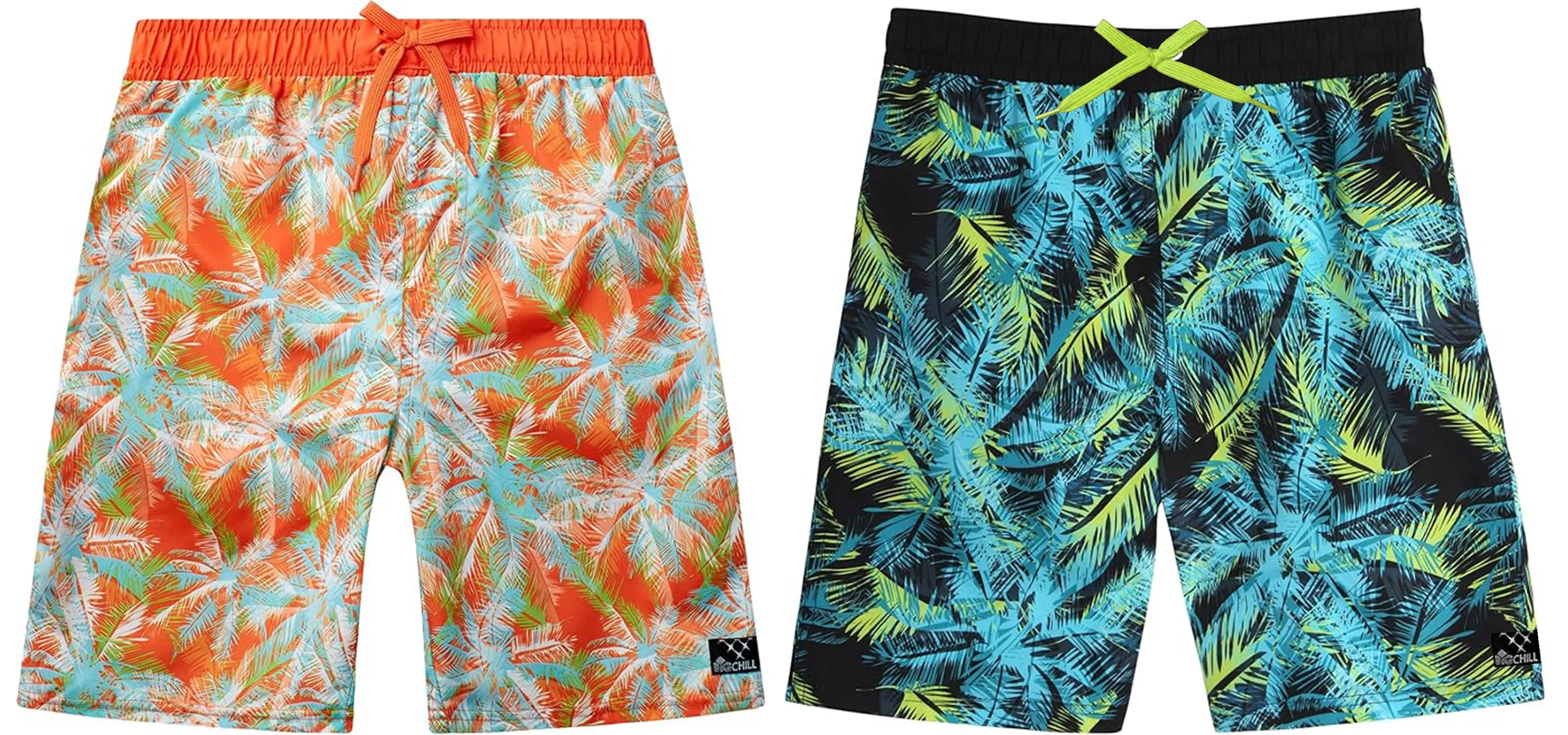 B-A9535 - Wholesale Boy's Palm Leaf Print Swim Trunk