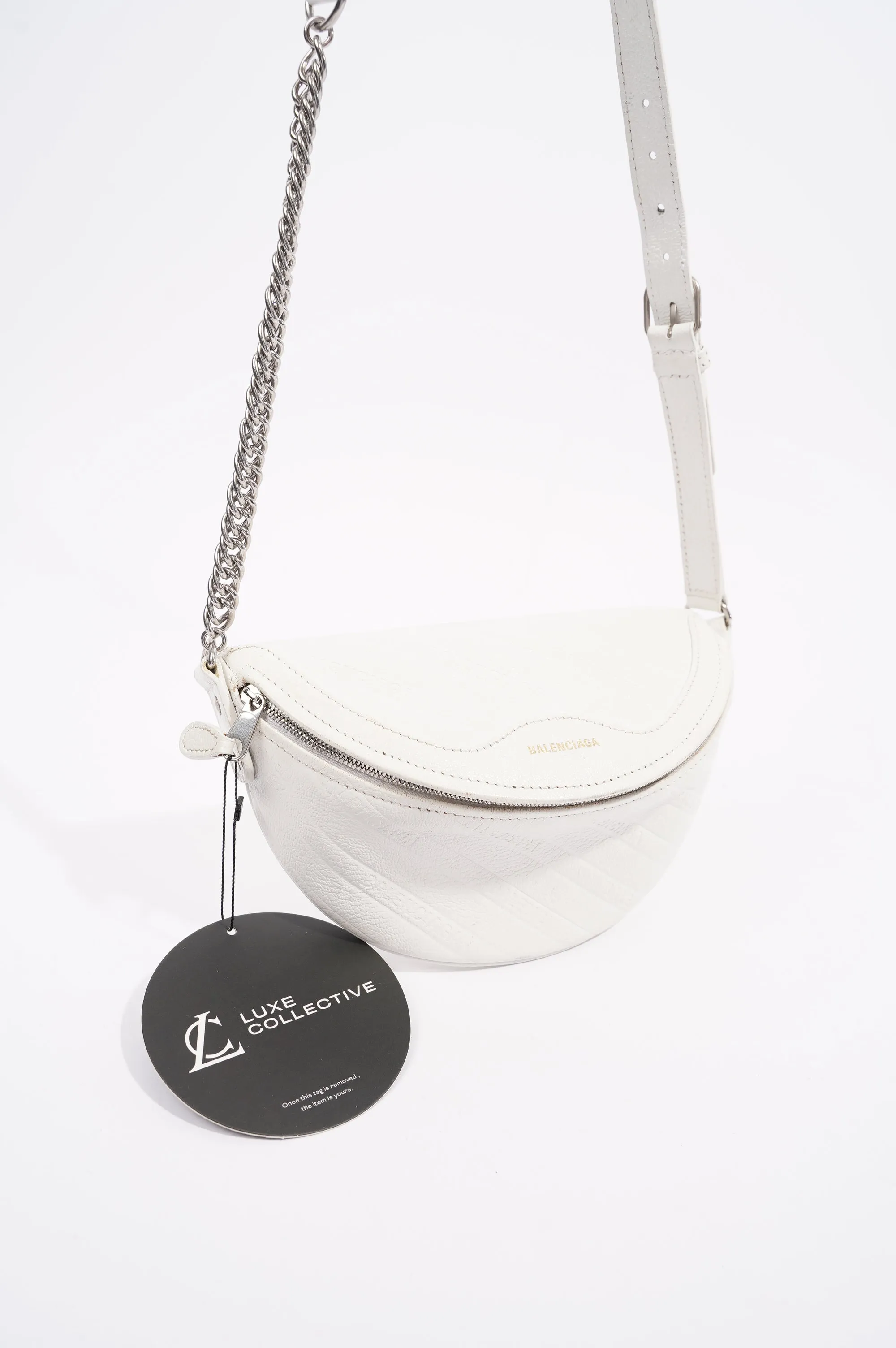 Balenciaga Womens Souvenir Bumbag White XS