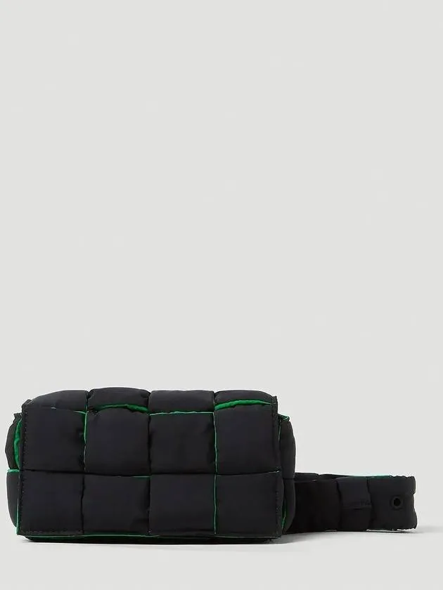 Bottega Veneta Intercio Cassette Tech Belt Bag Hip Sack Black