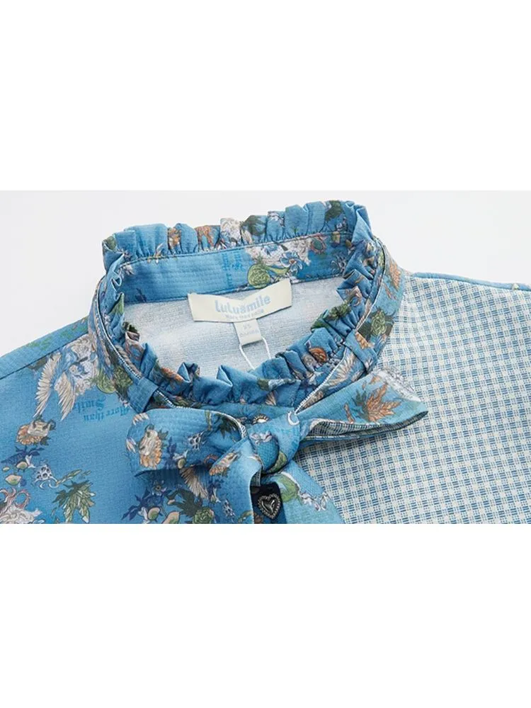 Bow stitching style shirt【s0000001068】