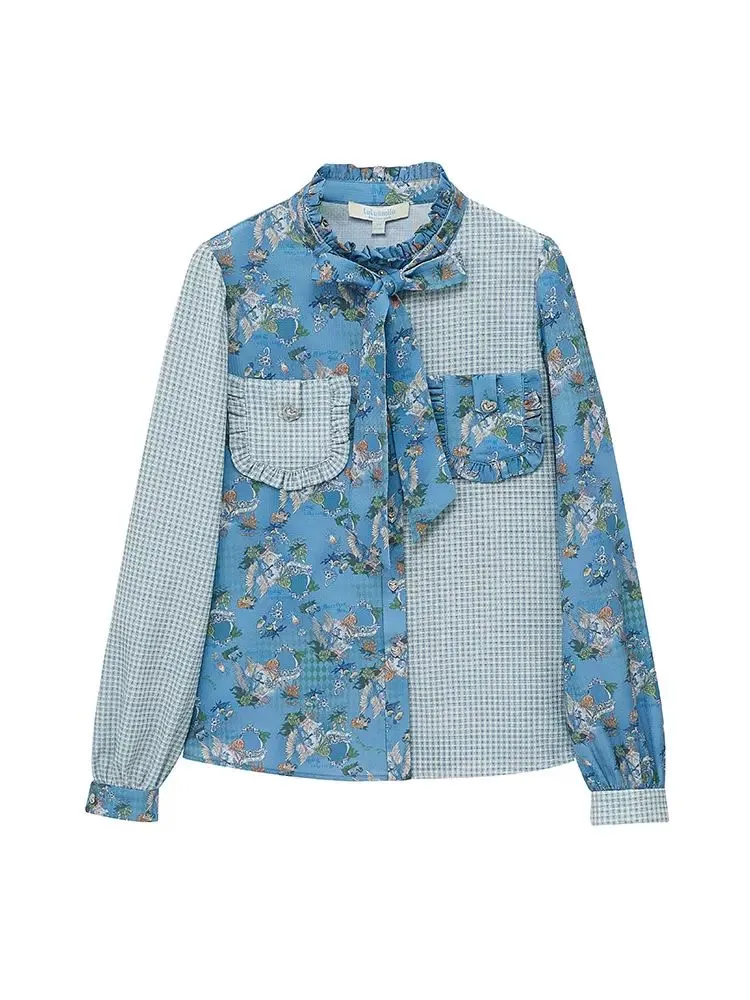 Bow stitching style shirt【s0000001068】