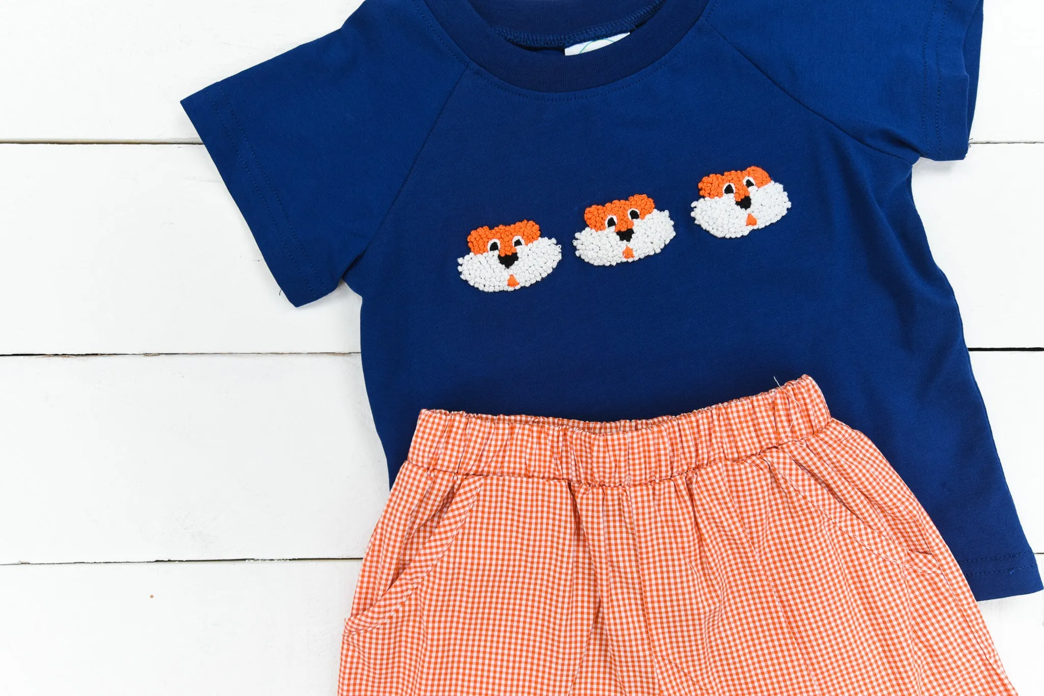 Boys Navy Tiger Short Set