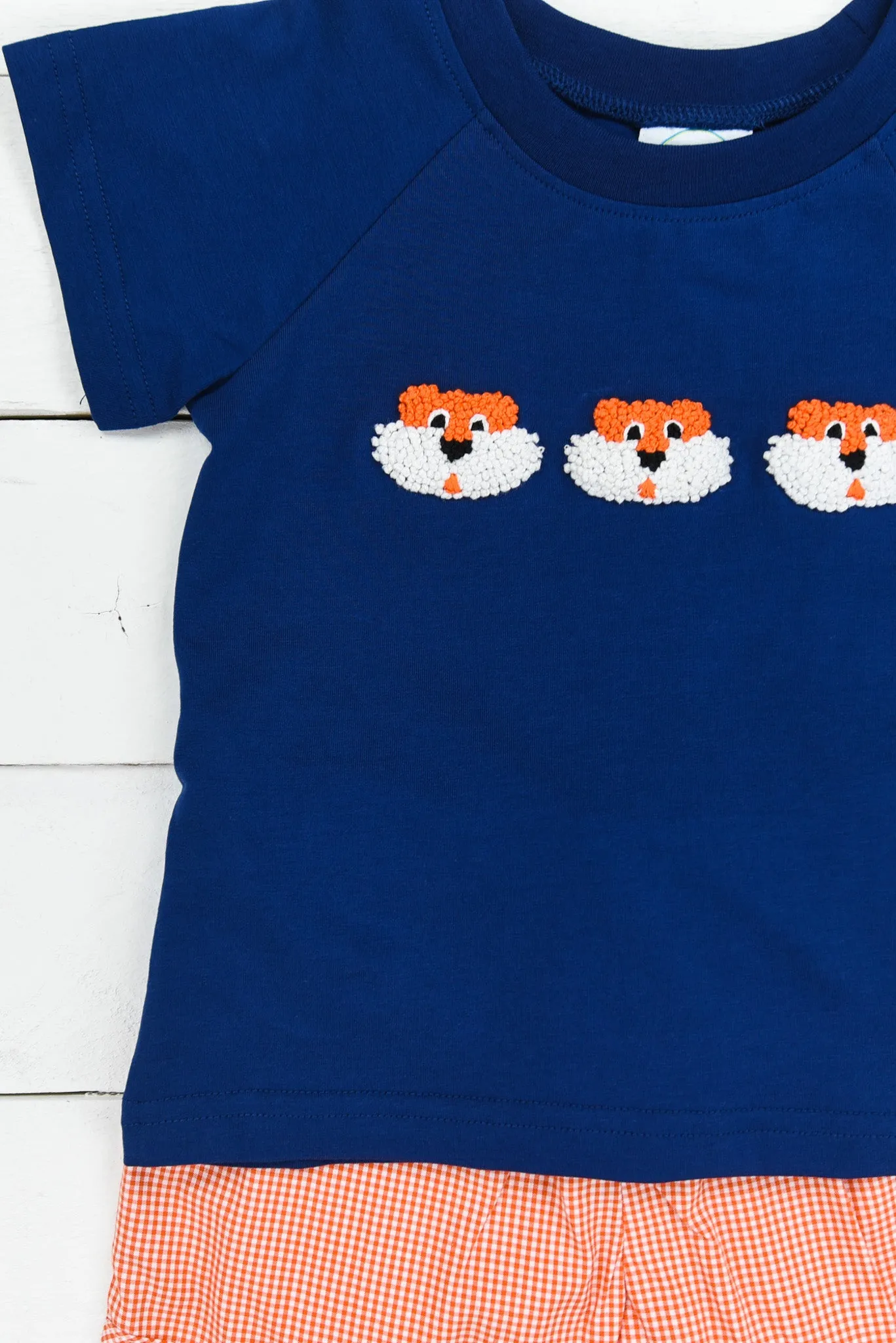 Boys Navy Tiger Short Set