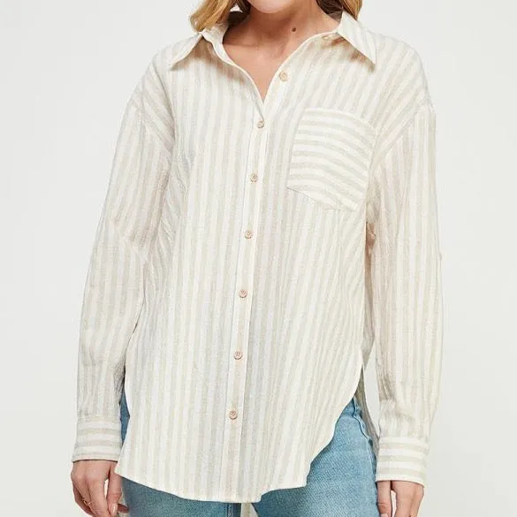 Breezy Linen Boyfriend Shirt