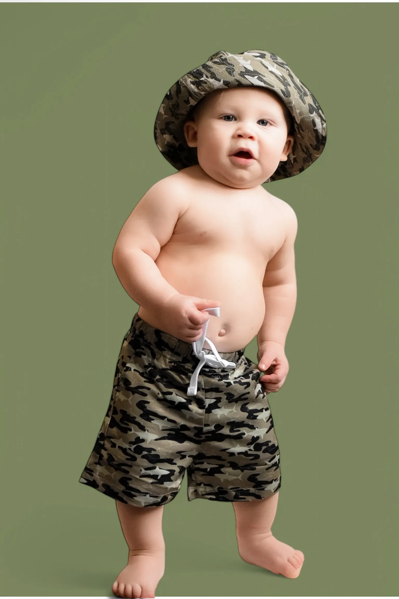 CAMO SHARK BOY'S DREAM SWIM TRUNKS
