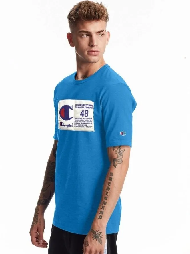 Champion Photo-real Jock Tag Heritage Tee Blue Jay GT19 586377 Y18