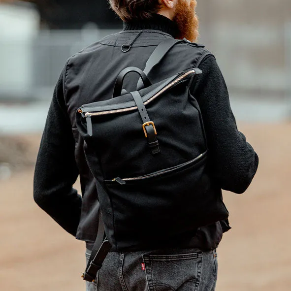 Coal Black M/S Nylon Express Backpack