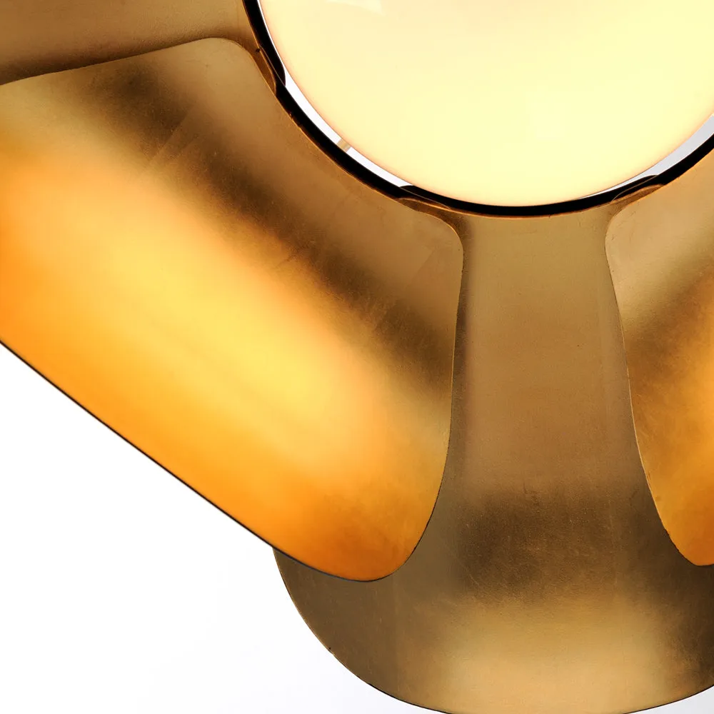 Corbett Lighting Ginger Black Base And Opal White Shade Pendant