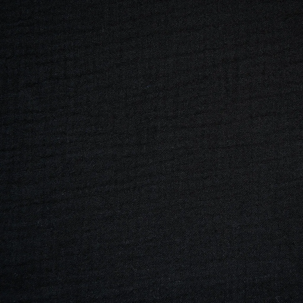 Cotton Double Gauze Solid Black