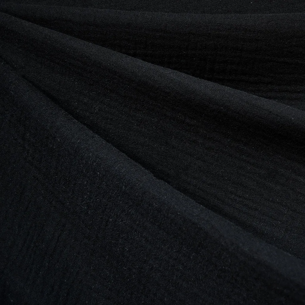Cotton Double Gauze Solid Black