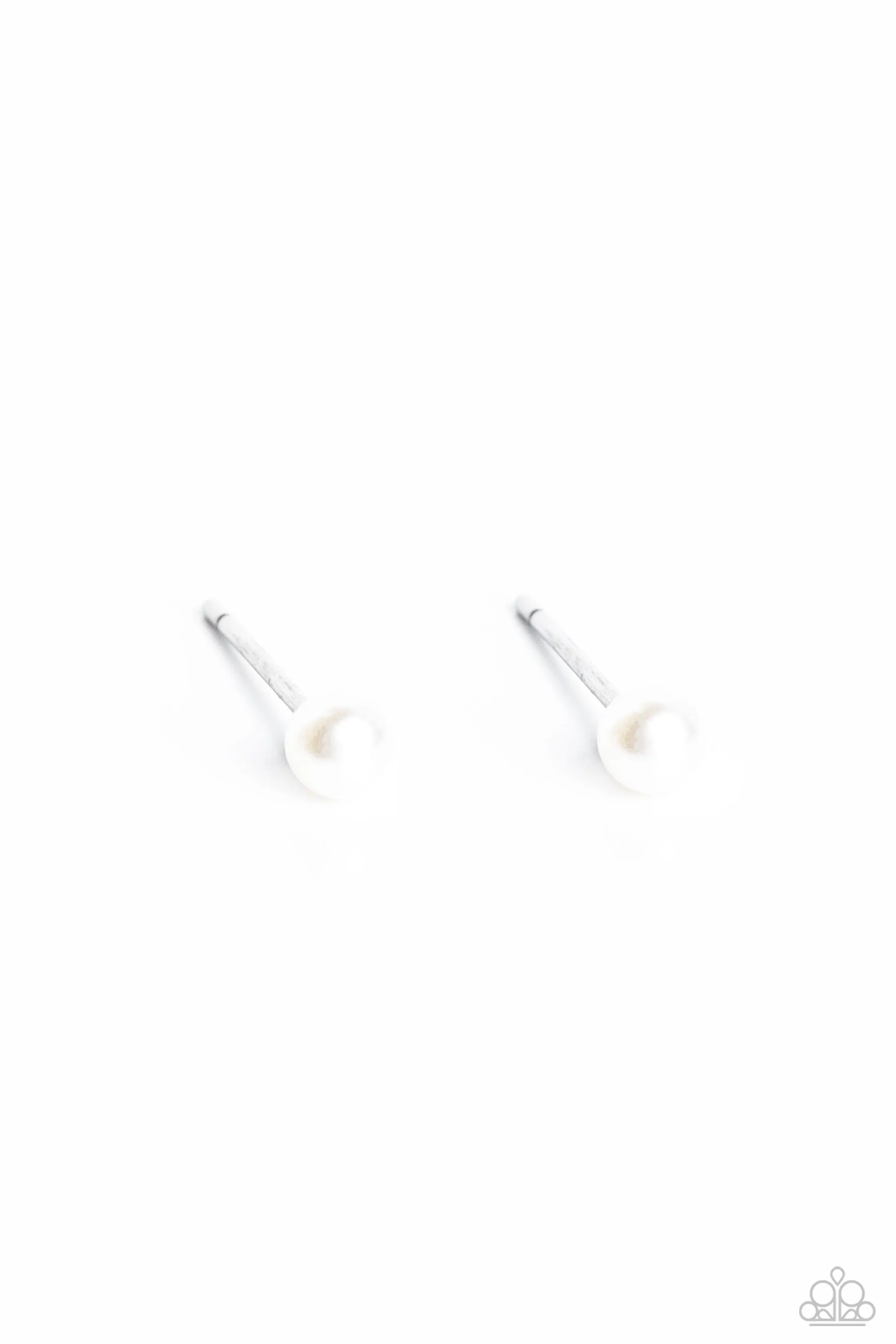Dainty Details - White Post Earrings - Paparazzi Accessories
