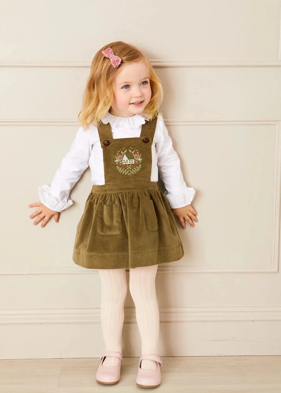 Dusky Pink Ribbed Tights (0mths-10yrs)