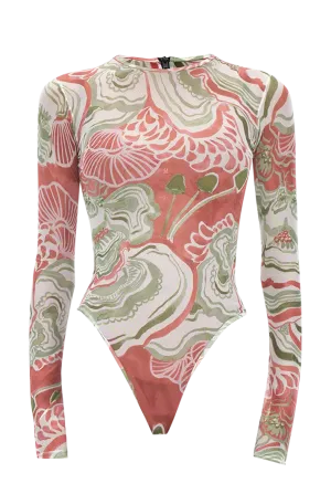 Elle Abstract Mushroom Long Sleeve Bodysuit