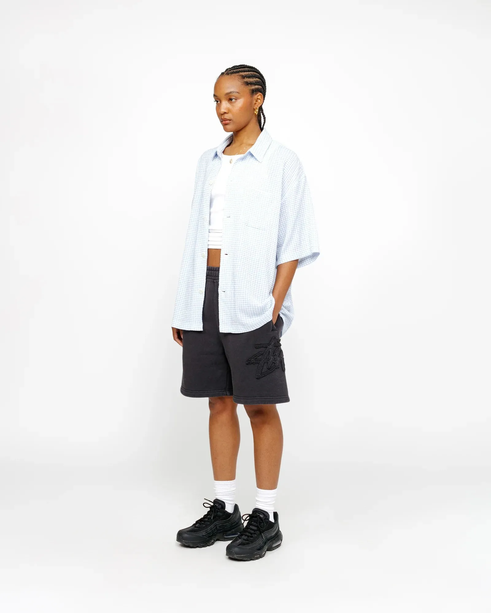 Fleece Short Tonal Applique