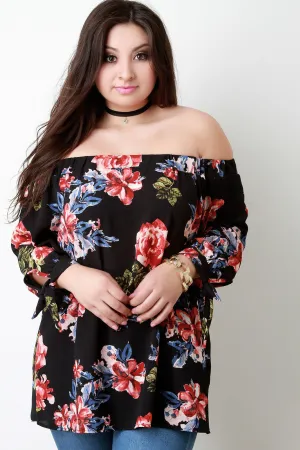 Garden Party Off The Shoulder Tie Cuff Top