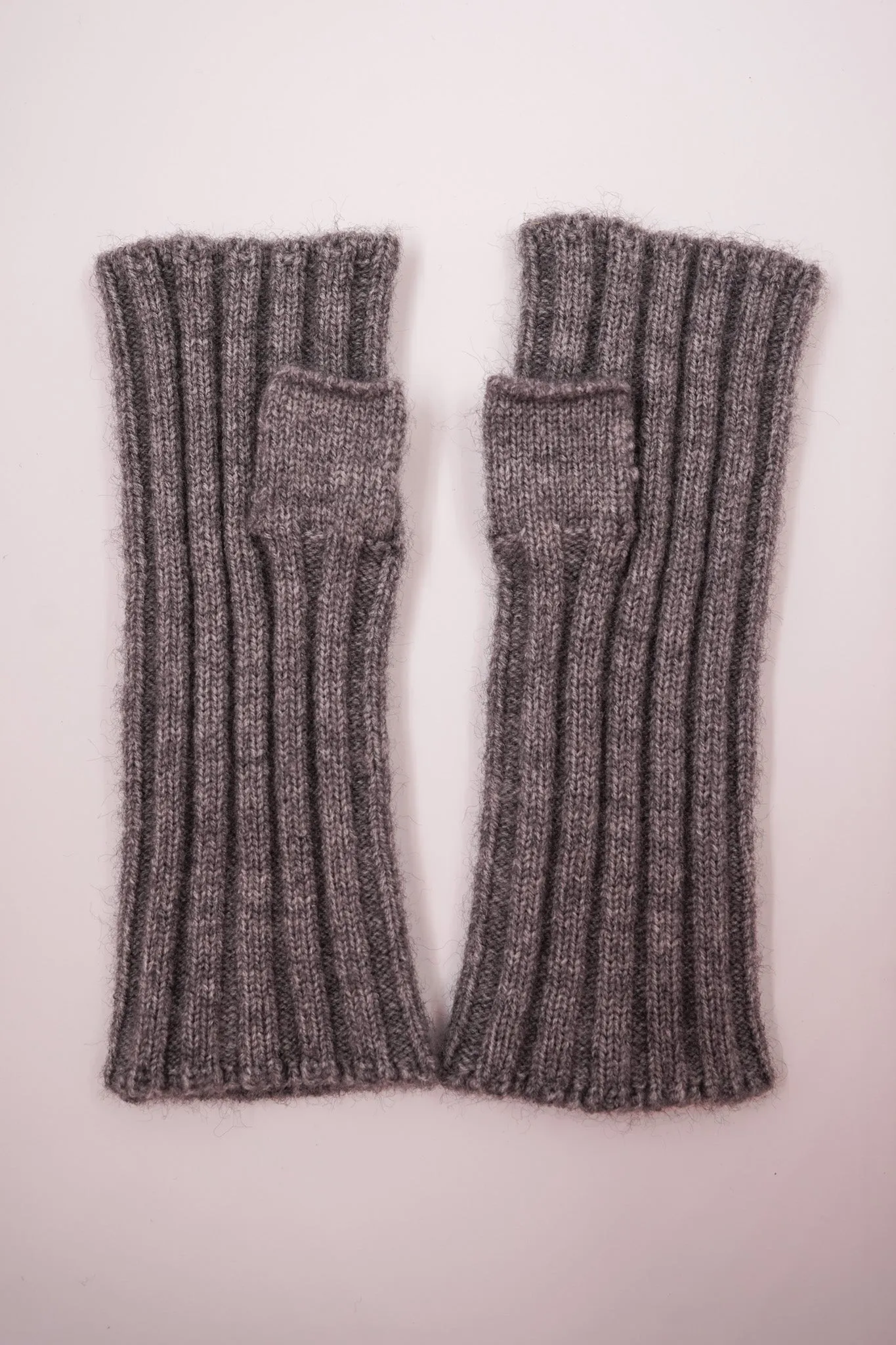 Grey Cut Off Gloves