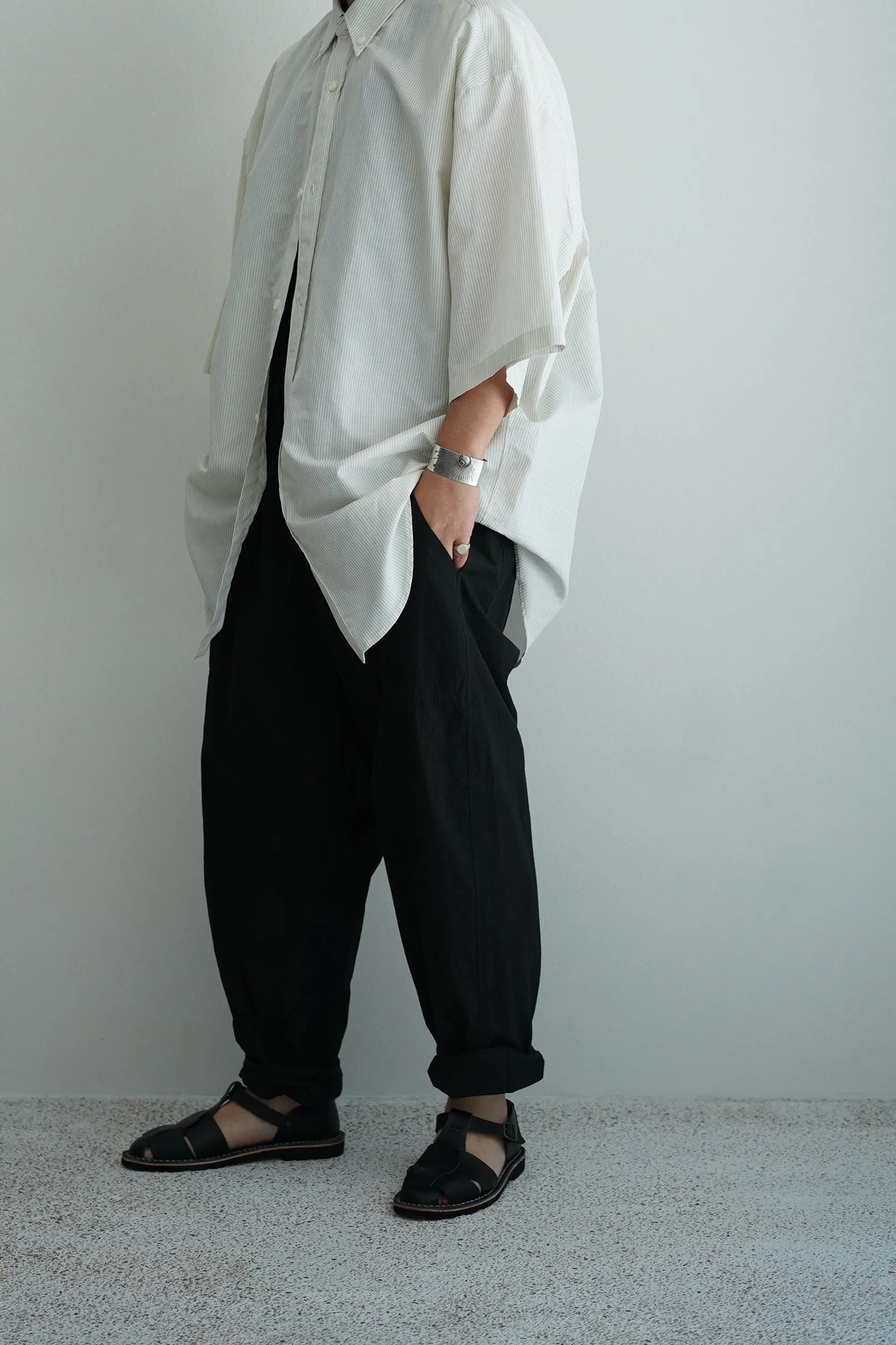 HED MAYNER / COTTON LINEN STRIPE SHIRT / STYLE