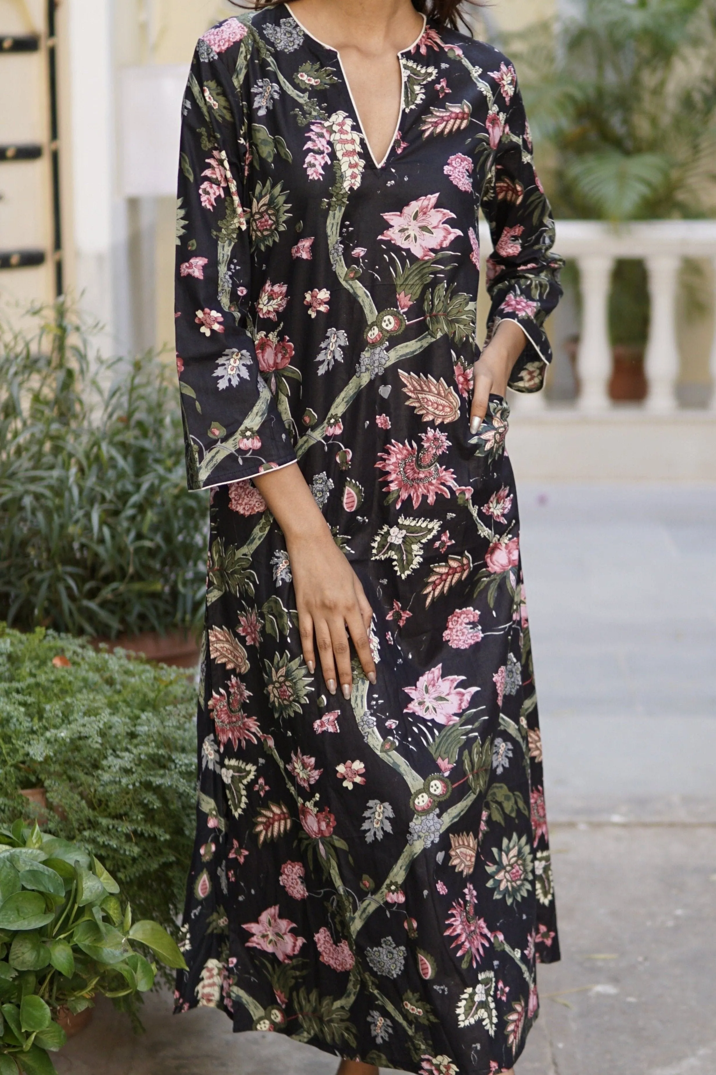 Kaftan, Juanita long kaftan dress, beach kaftan, luxury beach coverup with pockets