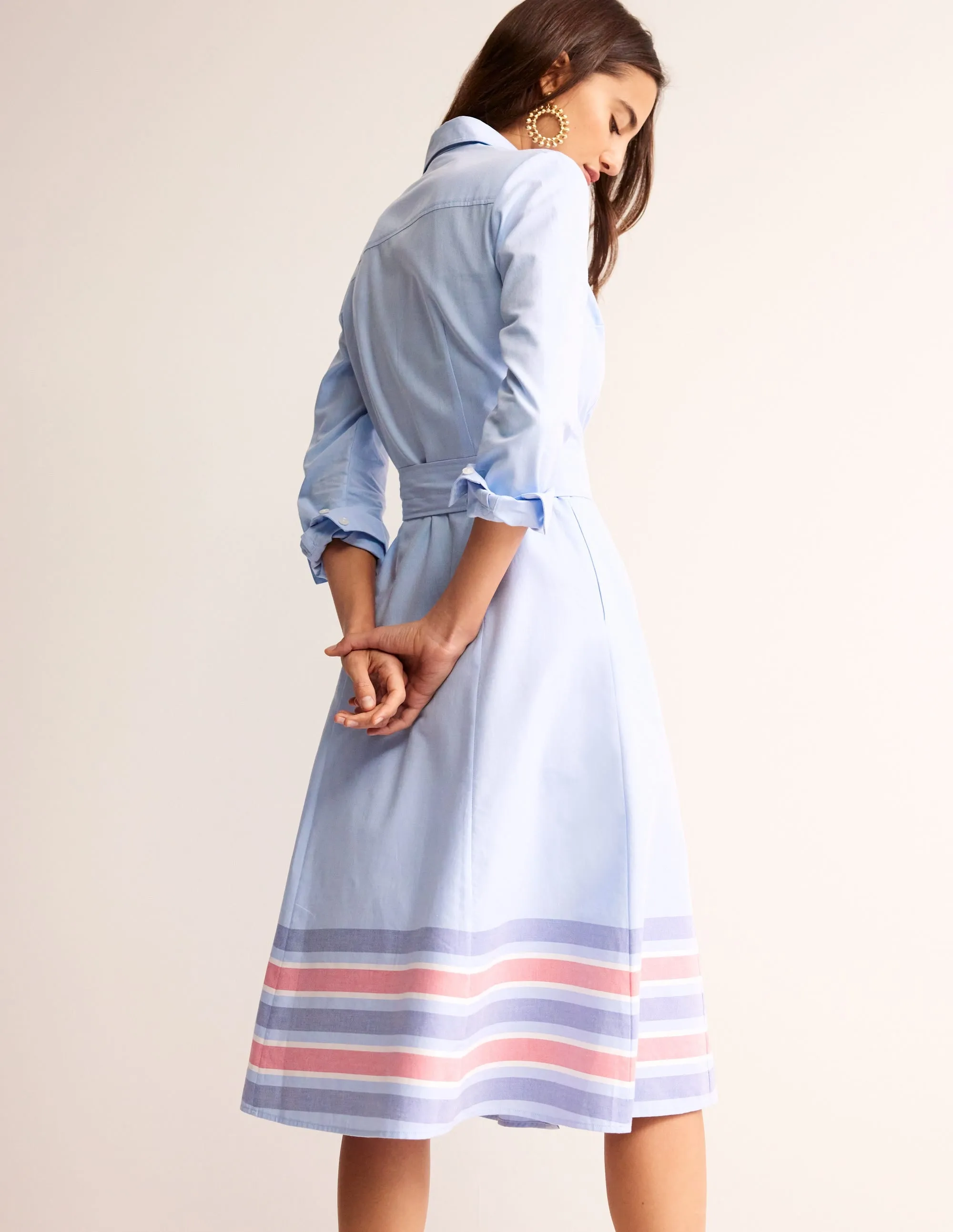 Kate Chambray Shirt Dress-Chambray