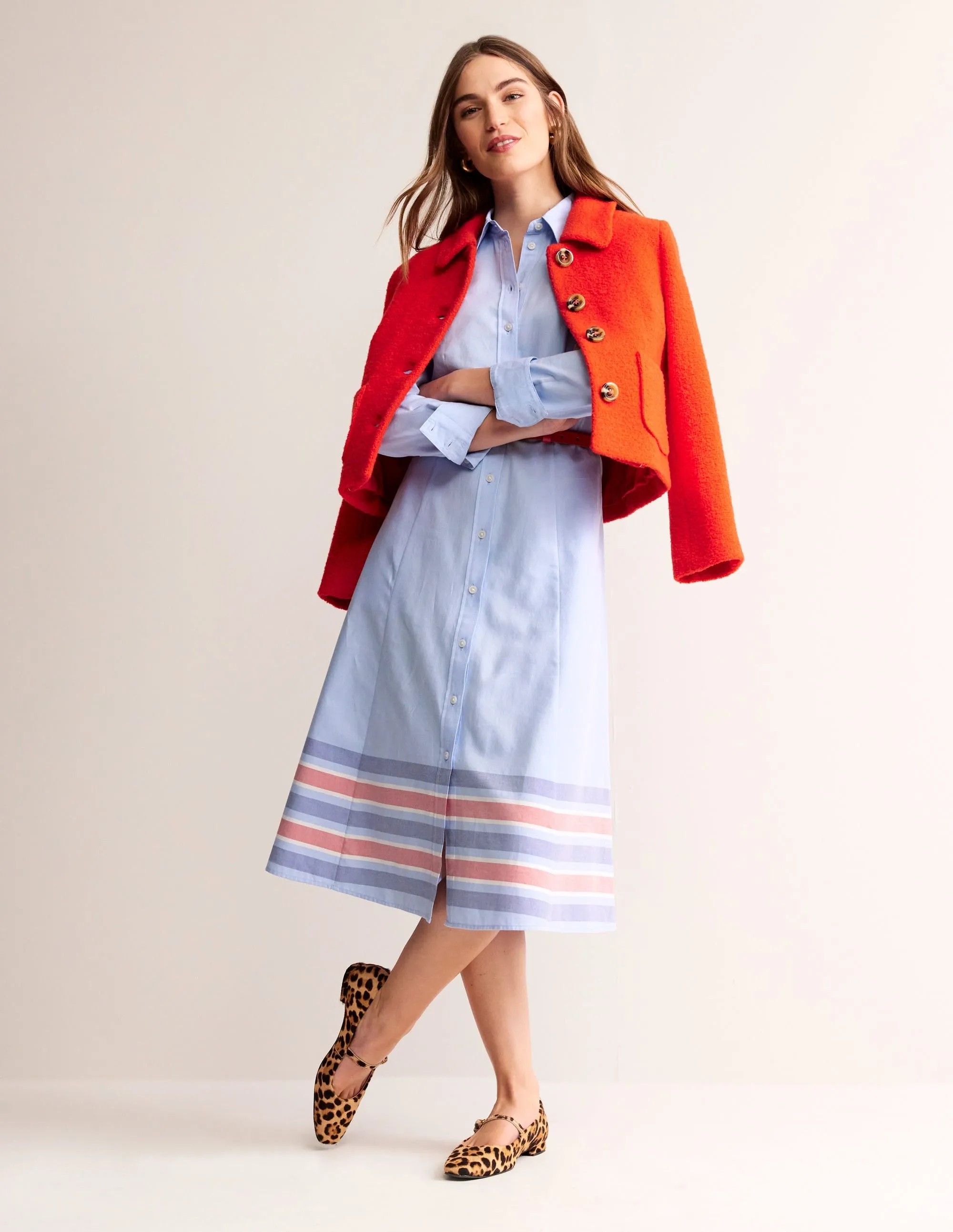 Kate Chambray Shirt Dress-Chambray