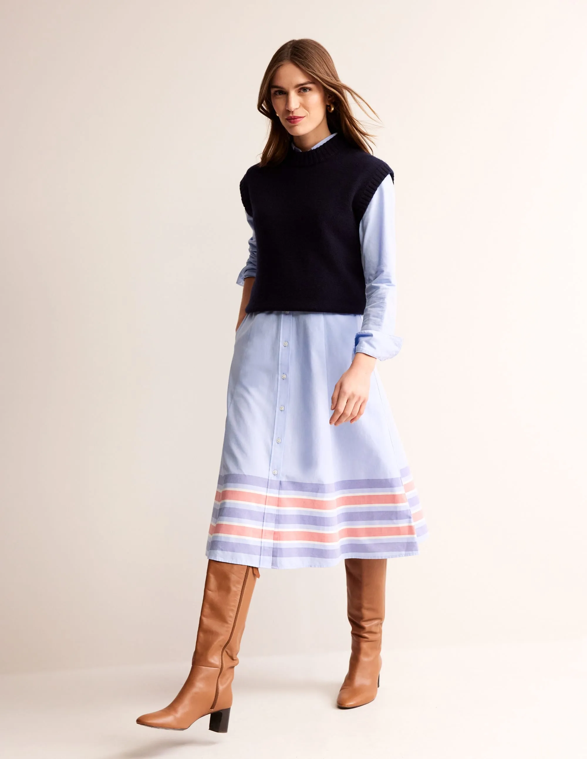 Kate Chambray Shirt Dress-Chambray