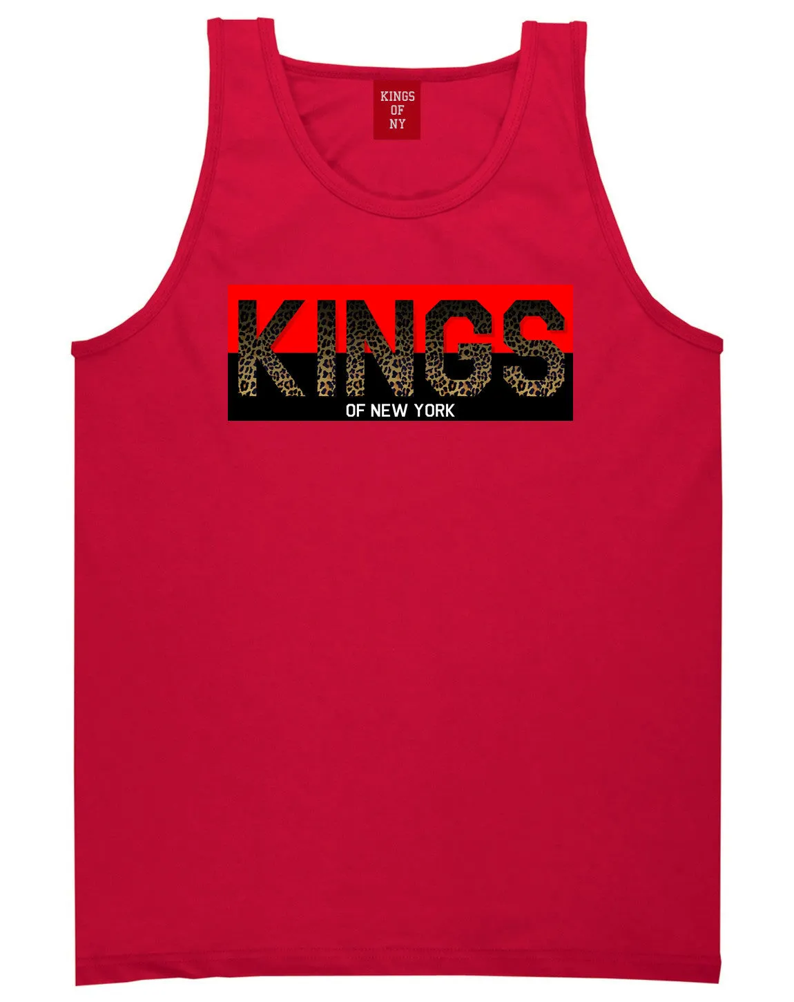 Kings Of NY Cheetah Print Logo Tank Top