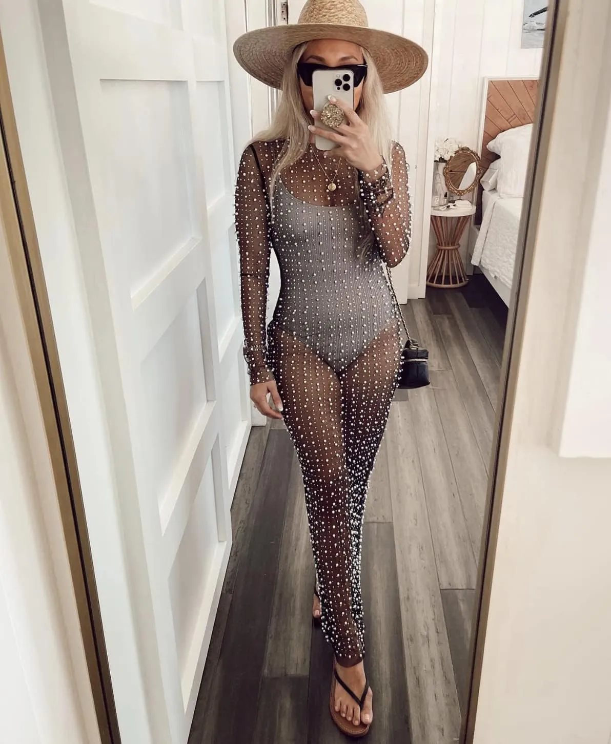 KMBANGI Women Sexy Sheer Mesh Long Dress Bikini Cover Up See Through Maxi Dress Summer Beach Sundress Swimwear