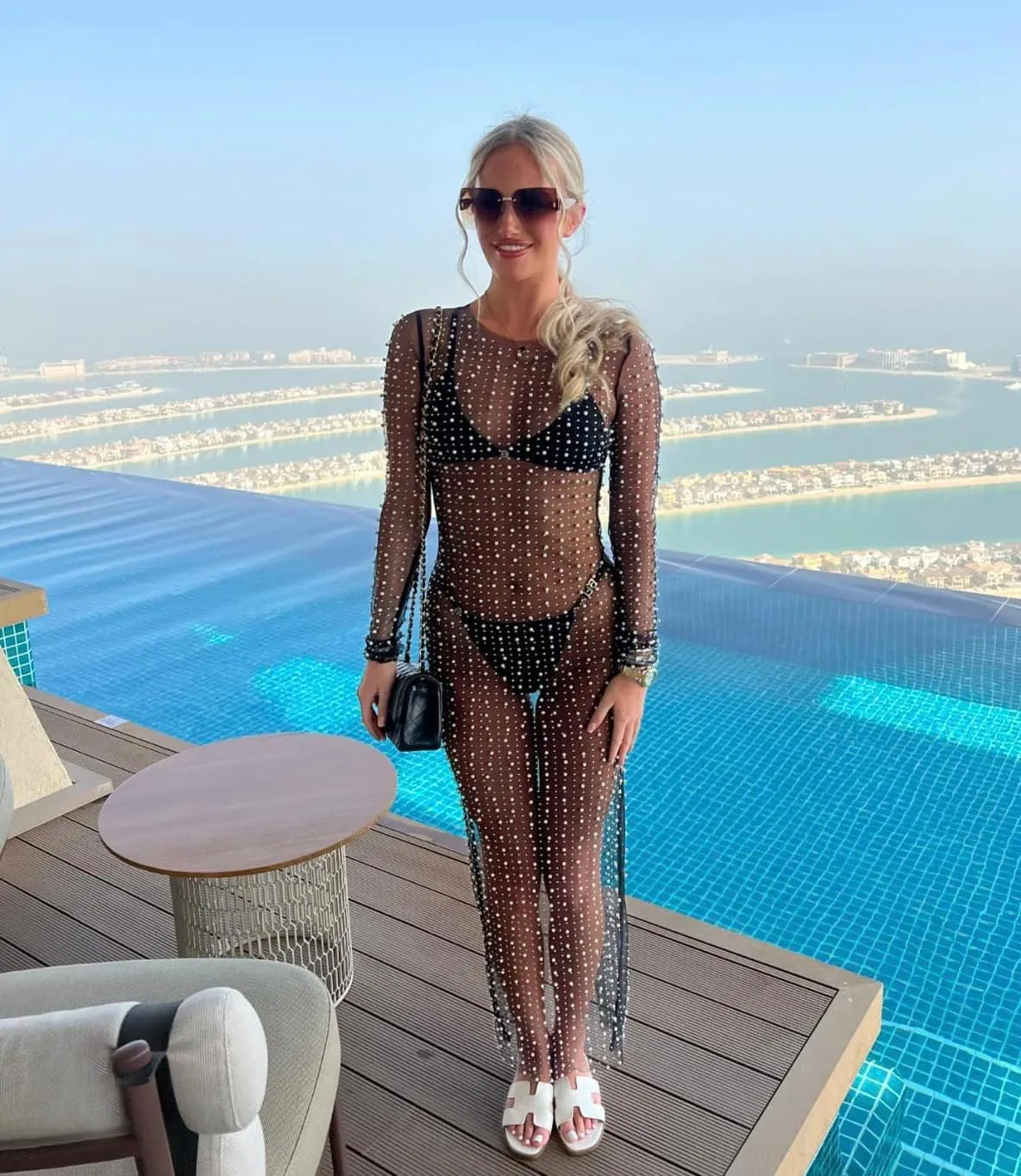 KMBANGI Women Sexy Sheer Mesh Long Dress Bikini Cover Up See Through Maxi Dress Summer Beach Sundress Swimwear