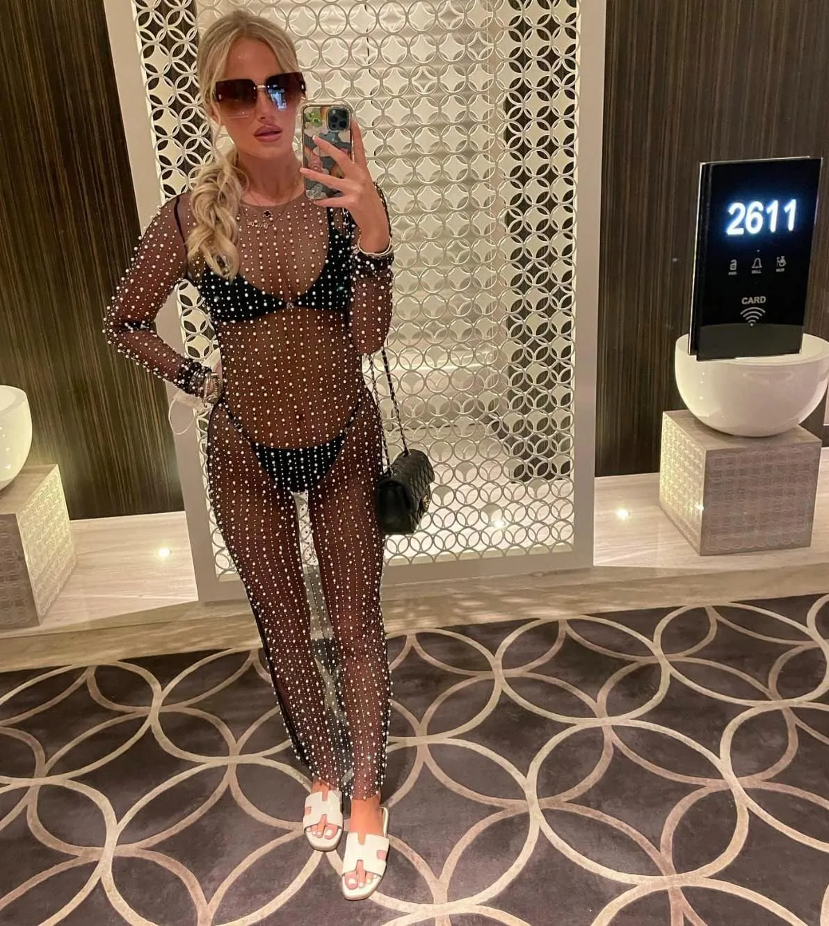 KMBANGI Women Sexy Sheer Mesh Long Dress Bikini Cover Up See Through Maxi Dress Summer Beach Sundress Swimwear