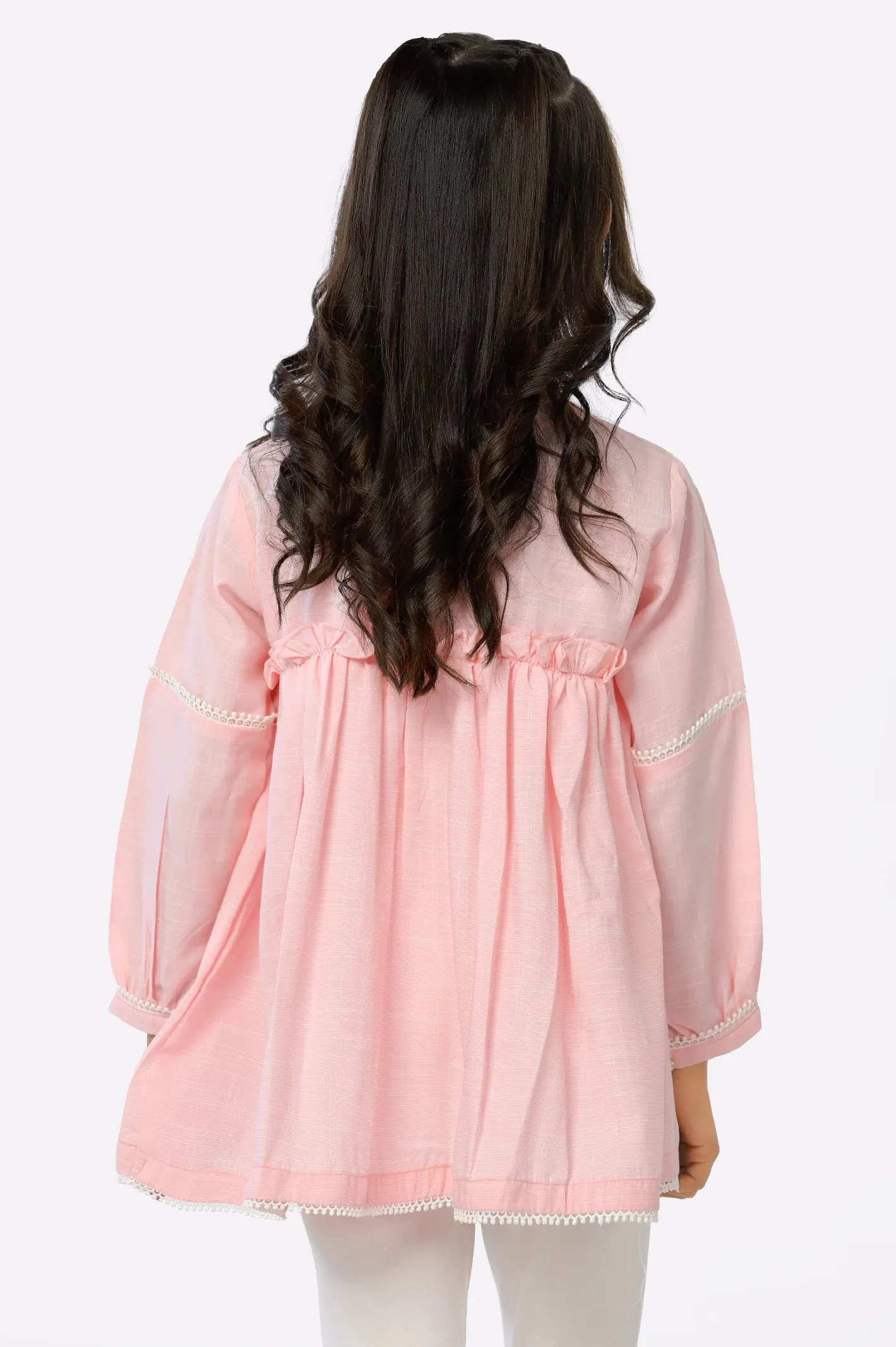 Light Pink Chambray Girls Kurti