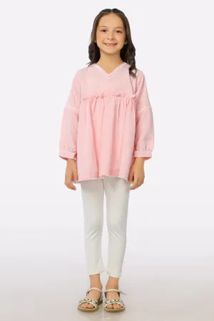 Light Pink Chambray Girls Kurti