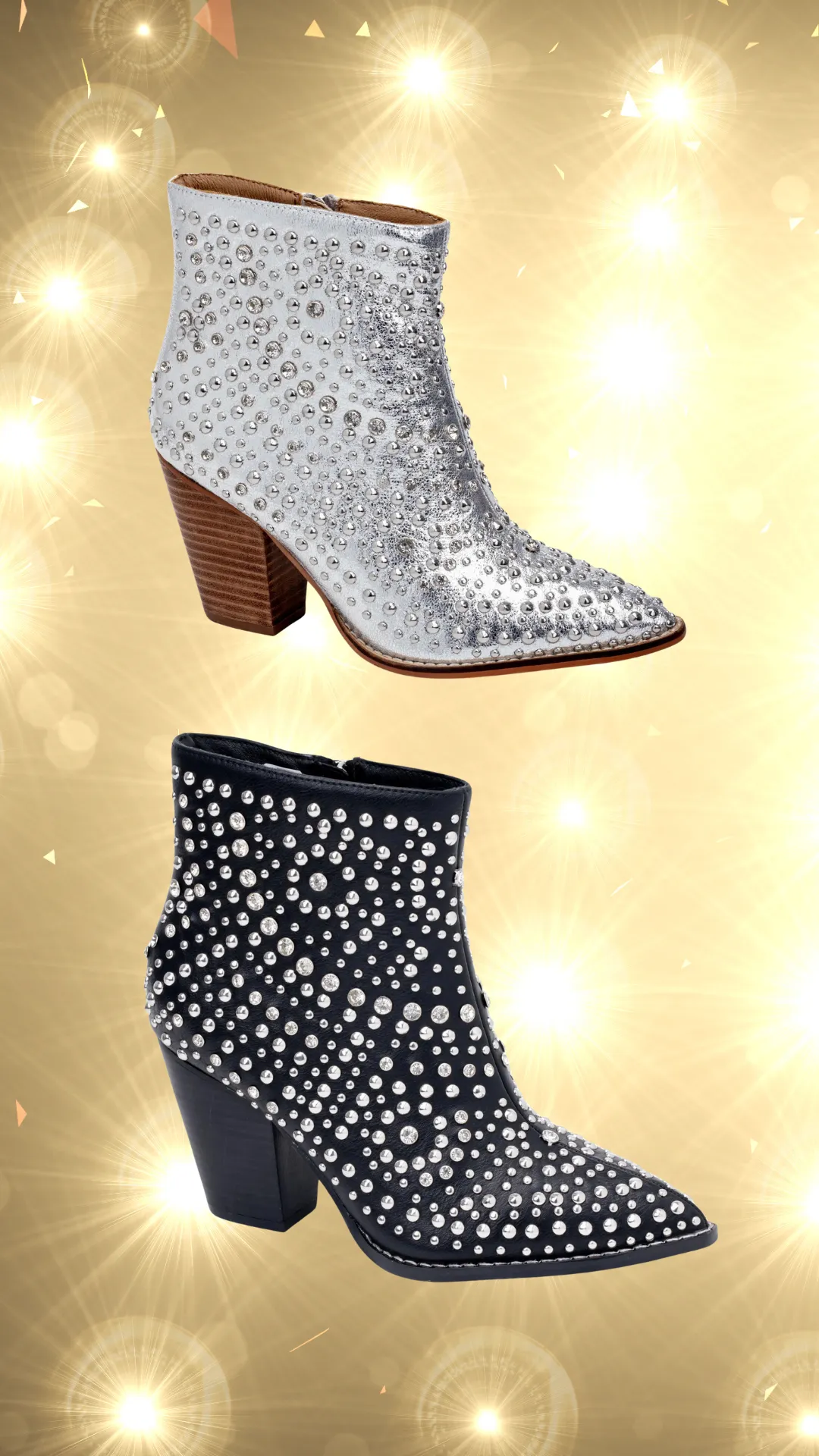 Line Dance Boot by Corky’s - Silver Crinkle Metallic