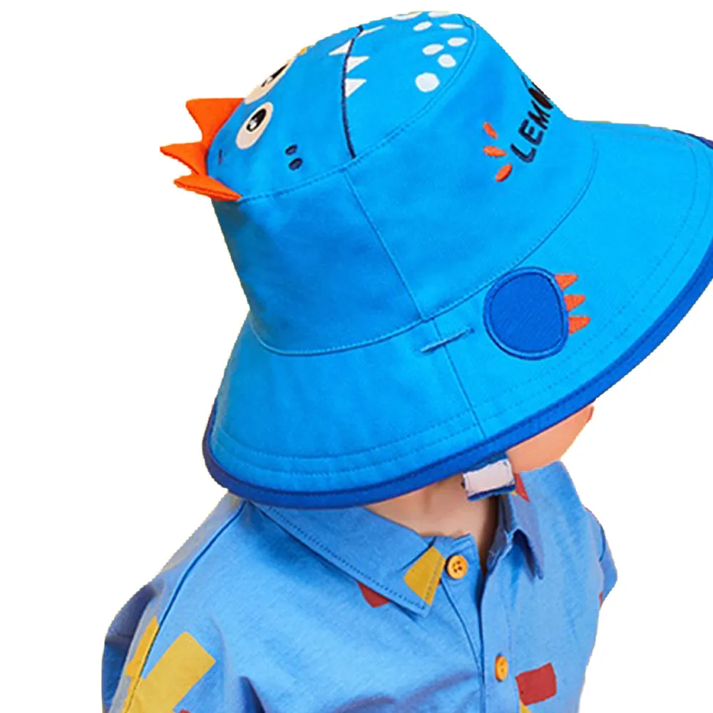 Little Surprise Box Blue Dual Side Reversible Sun Hat with UPF50  for Toddlers& Kids