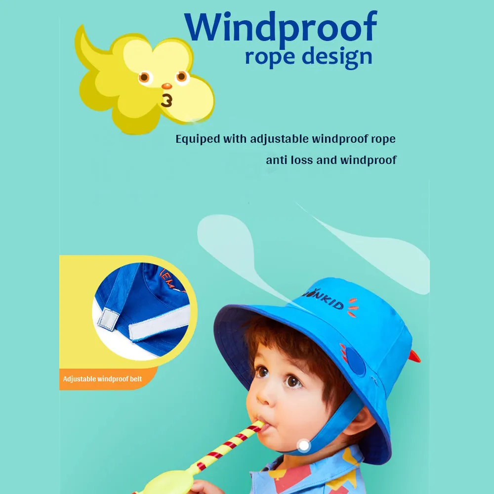 Little Surprise Box Blue Dual Side Reversible Sun Hat with UPF50  for Toddlers& Kids