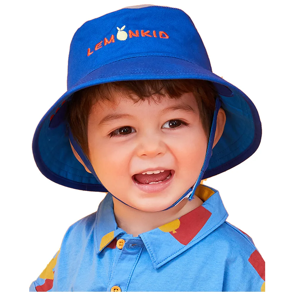 Little Surprise Box Blue Dual Side Reversible Sun Hat with UPF50  for Toddlers& Kids