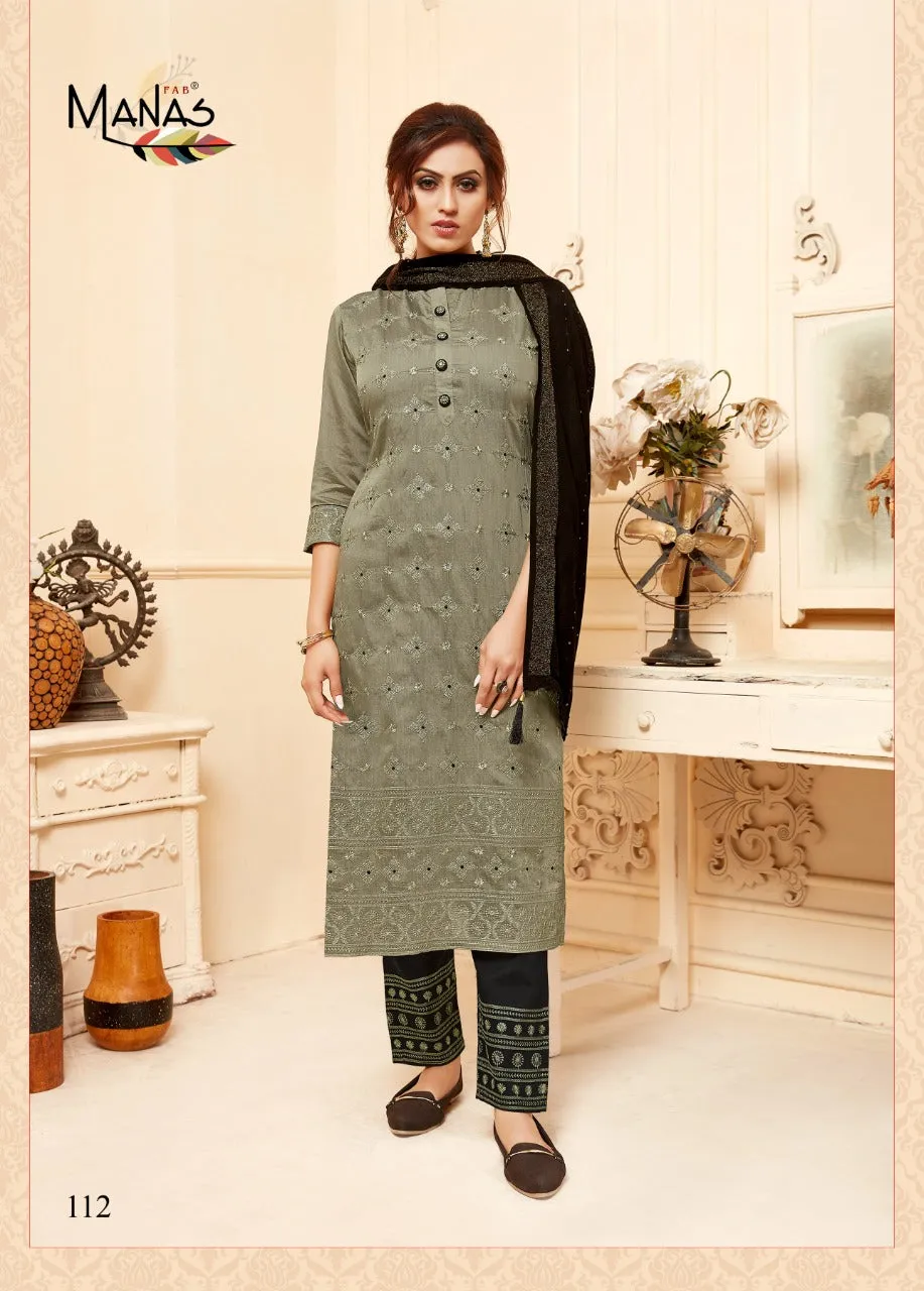 Manas Lucknowi Fancy Fabric Stylish Designer Kurti Collection