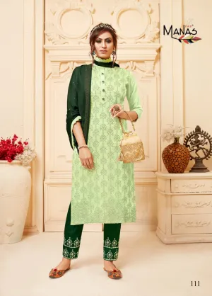Manas Lucknowi Fancy Fabric Stylish Designer Kurti Collection