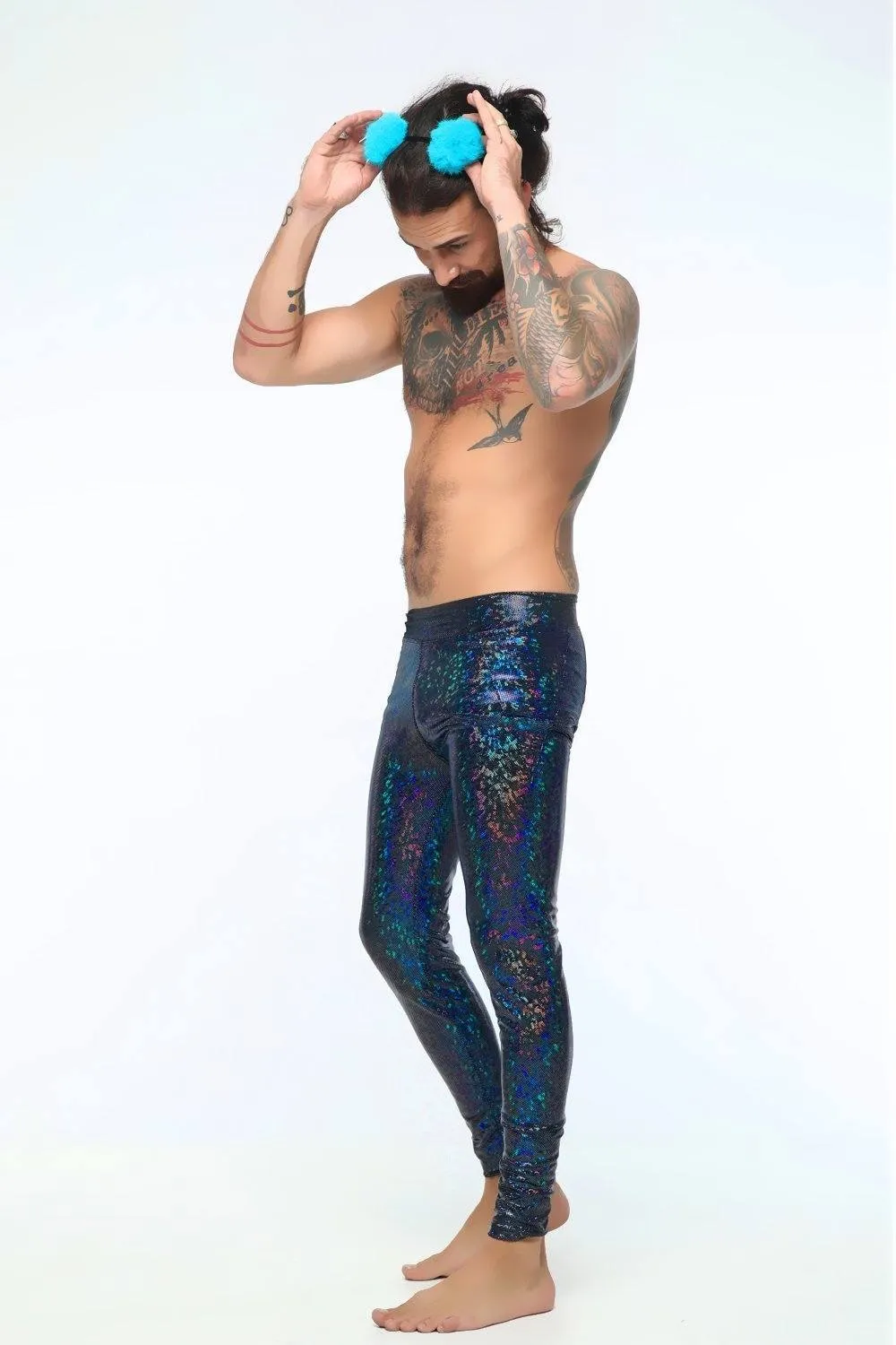 Mens Holographic Meggings With Pockets | 13 Colors