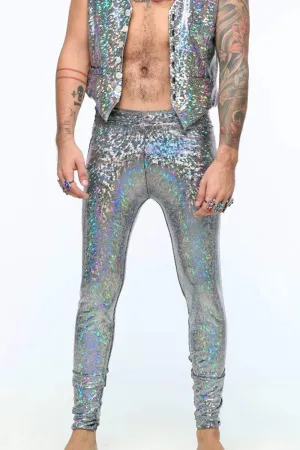 Mens Holographic Meggings With Pockets | 13 Colors
